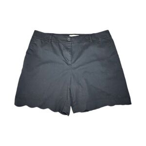 Talbots Women's Black Scalloped Shorts